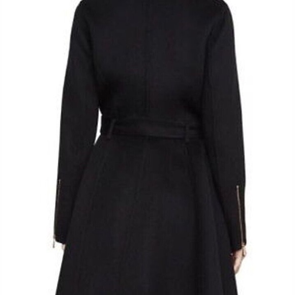NET BCBGMAXAZRIA BLACK RYAN WOOL BLEND TRENCH COAT SZ XXSMALL - Picture 8 of 11